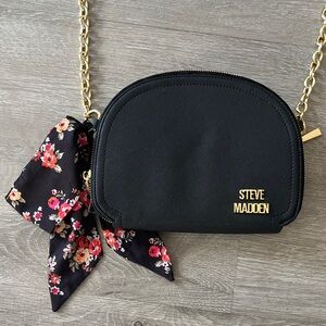 Steve Madden Black Crossbody Bag with Floral Accent